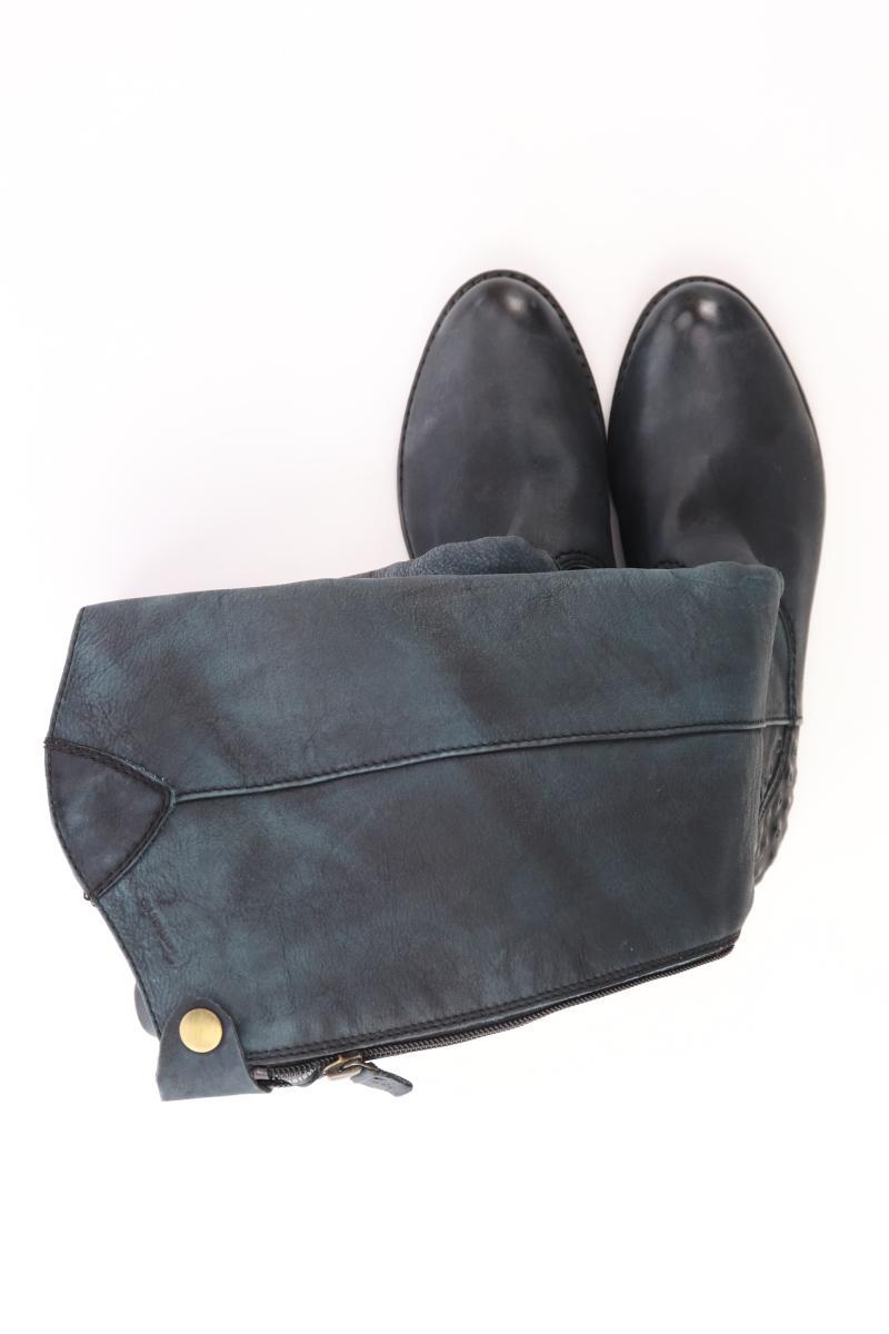 Tamaris Absatzstiefel Gr. 38 neuwertig blau aus Leder