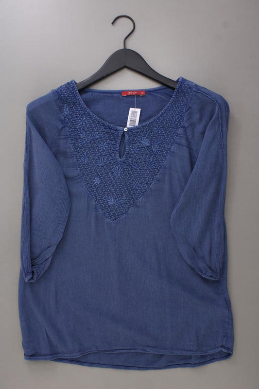 edc by Esprit Classic Bluse Gr. XS 3/4 Ärmel blau aus Baumwolle