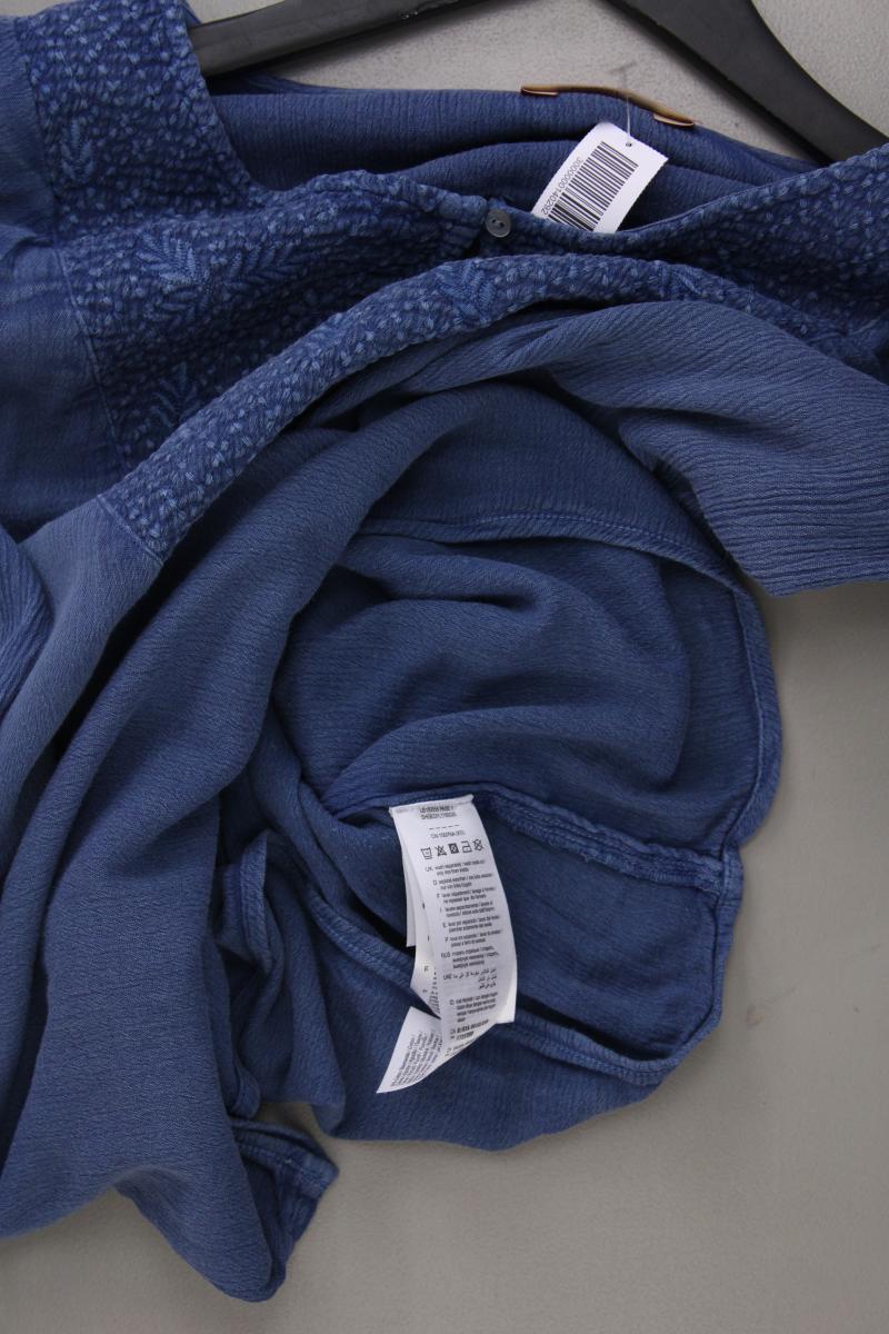 edc by Esprit Classic Bluse Gr. XS 3/4 Ärmel blau aus Baumwolle