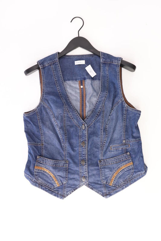 Bonita Regular Weste Gr. 44 blau aus Baumwolle