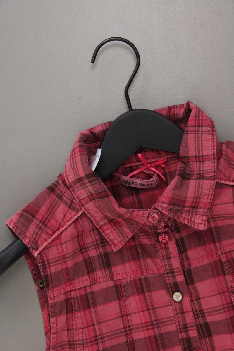 Soccx Karobluse Gr. S kariert Ärmellos rosa aus Baumwolle