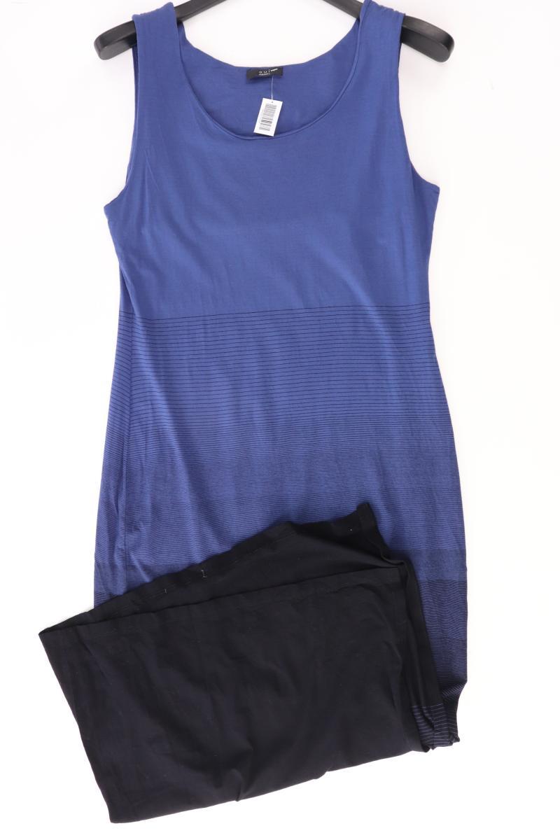 Oui Maxikleid Gr. L Träger blau aus Baumwolle
