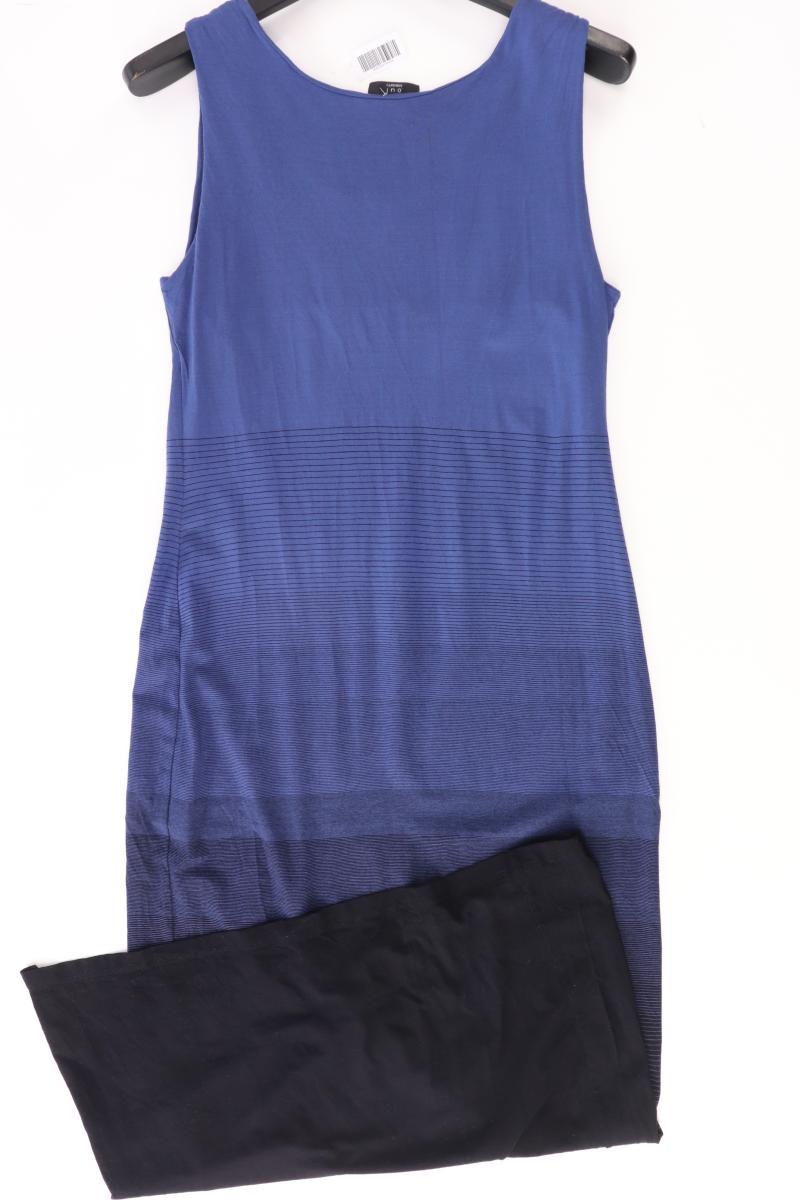 Oui Maxikleid Gr. L Träger blau aus Baumwolle