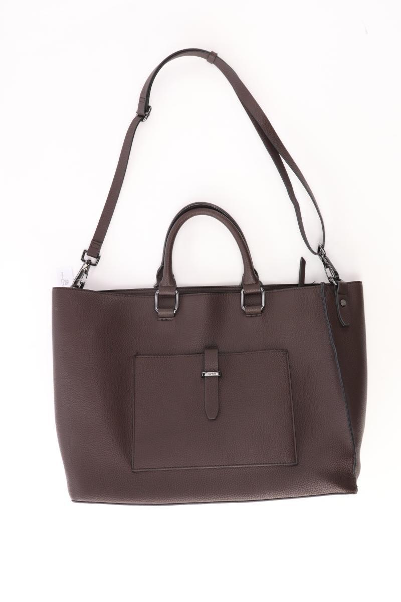 Esprit Henkeltasche braun aus Kunstleder