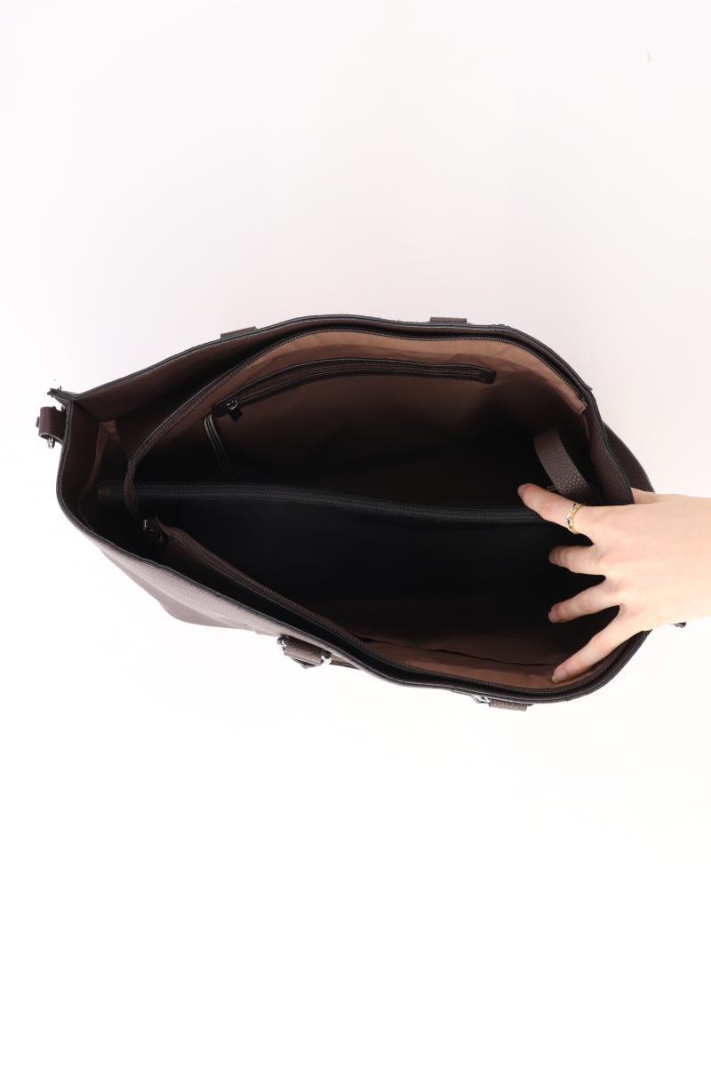 Esprit Henkeltasche braun aus Kunstleder
