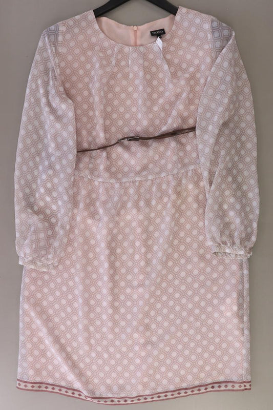 Viventy Bernd Berger Langarmkleid Gr. 40 mit Gürtel rosa aus Polyester