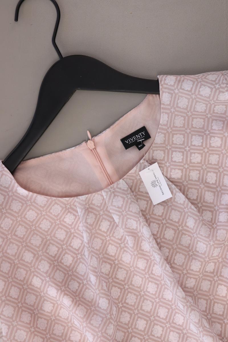 Viventy Bernd Berger Langarmkleid Gr. 40 mit Gürtel rosa aus Polyester