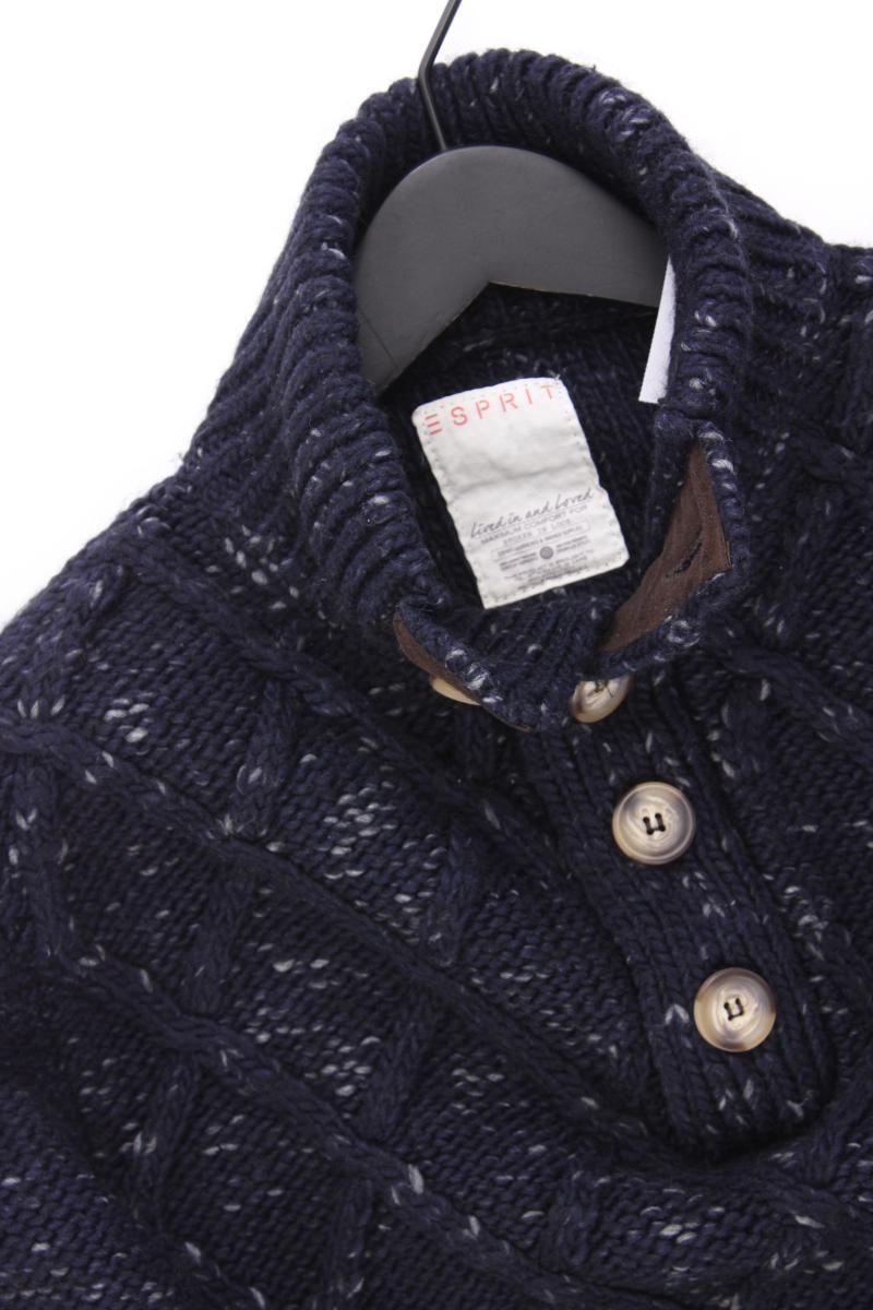 Esprit Grobstrickpullover für Herren Gr. L blau aus Polyacryl
