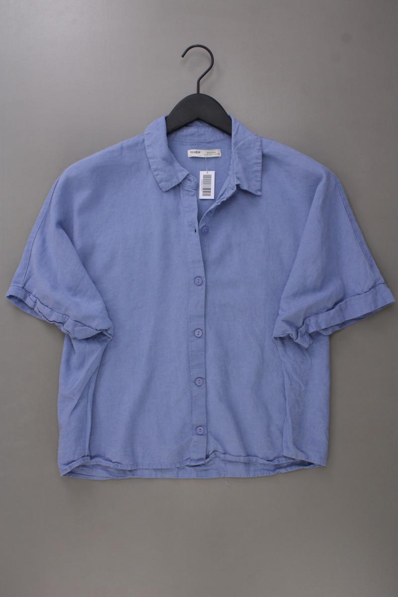 Pull&Bear Kurzarmbluse Gr. L blau