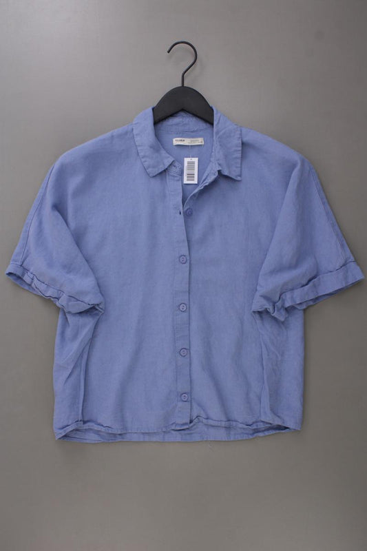 Pull&Bear Kurzarmbluse Gr. L blau