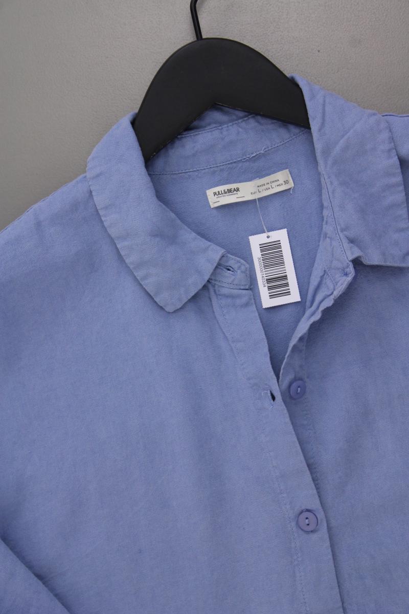Pull&Bear Kurzarmbluse Gr. L blau