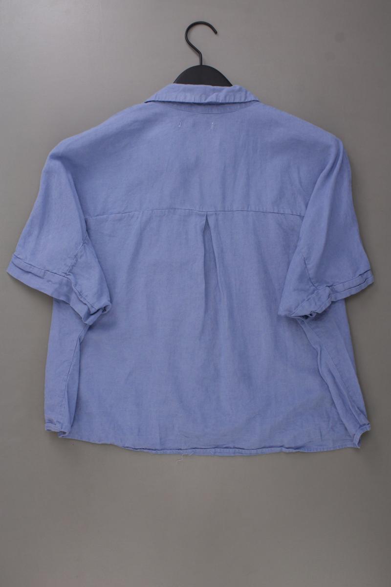 Pull&Bear Kurzarmbluse Gr. L blau