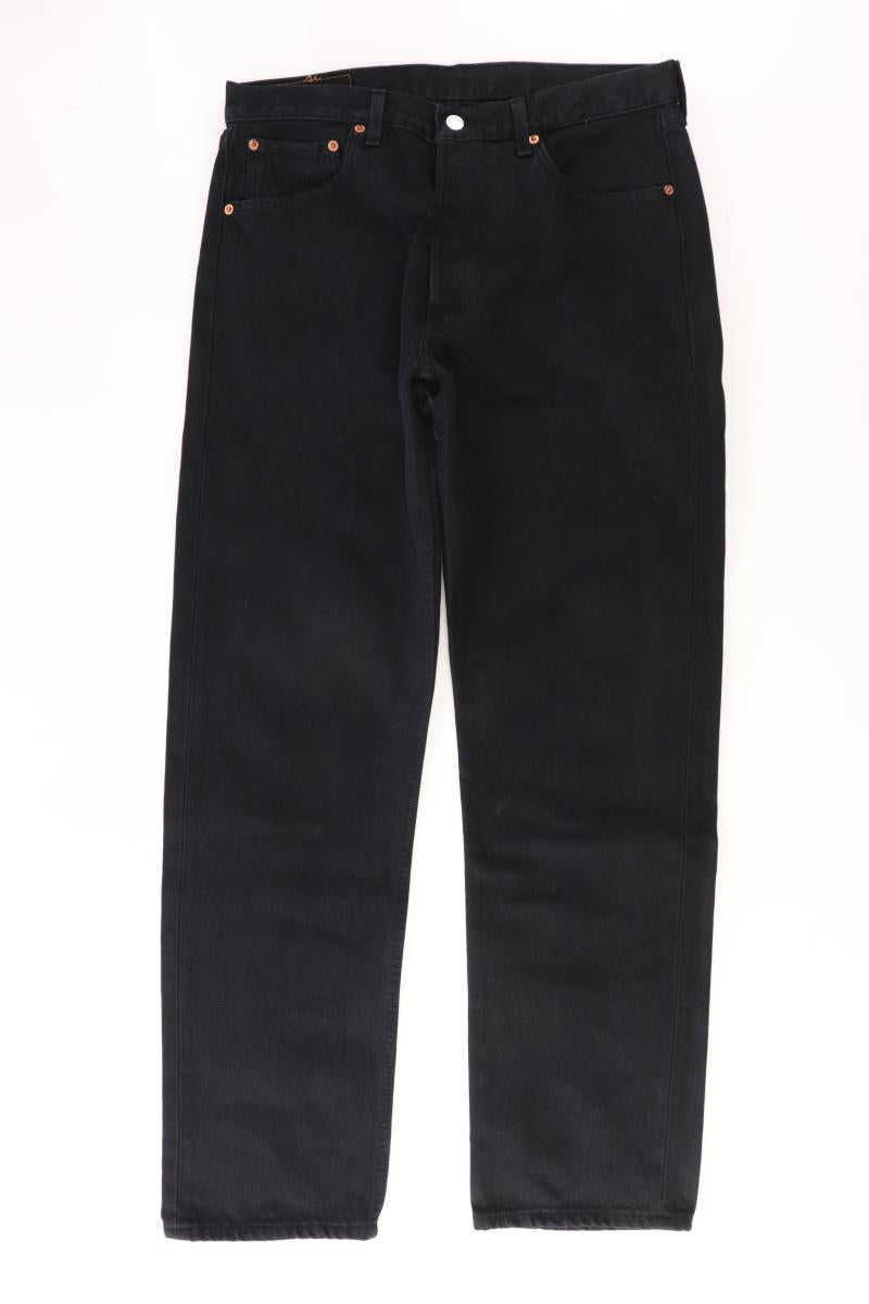 Levi's Straight Jeans für Herren Gr. W34/L32 Modell 501 schwarz aus Baumwolle