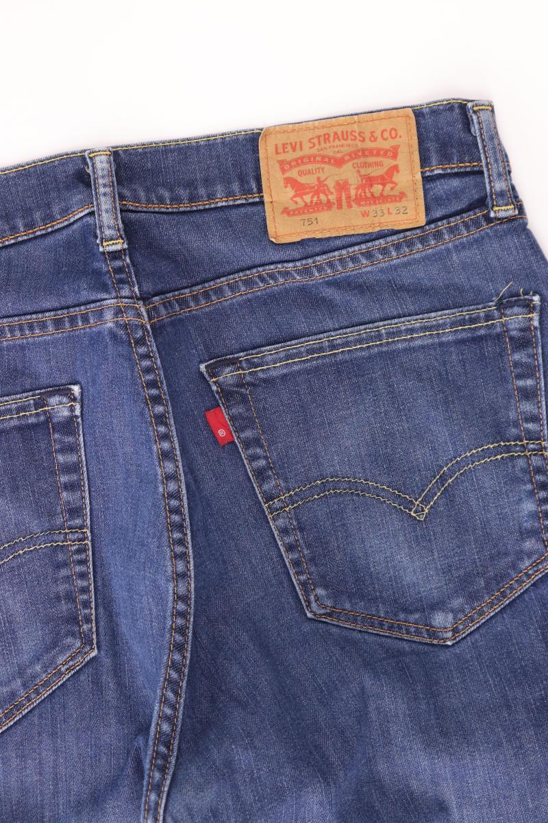 Levi's Straight Jeans für Herren Gr. W33/L32 blau aus Baumwolle