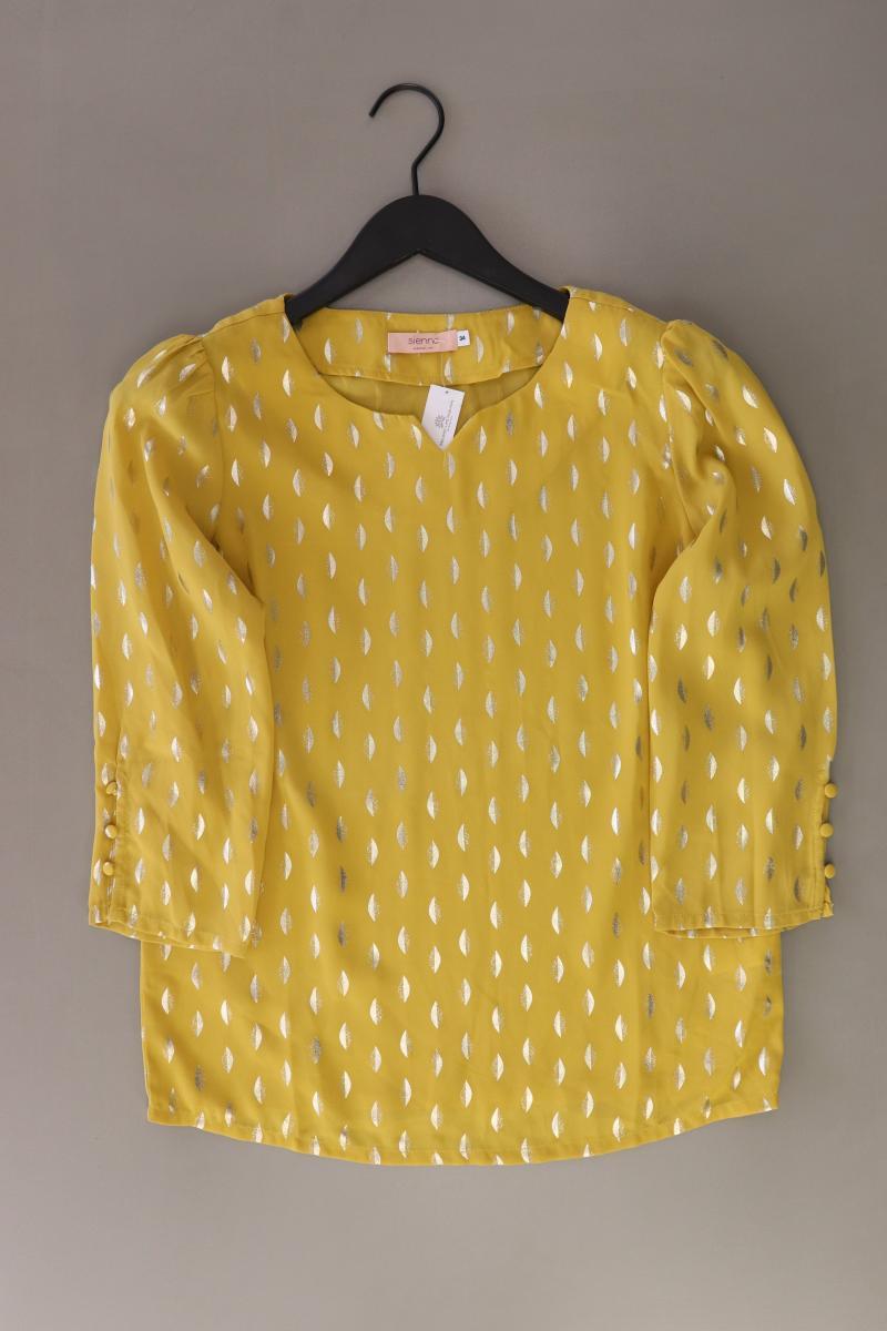 Sienna Chiffonbluse Gr. 34 3/4 Ärmel gelb aus Polyester