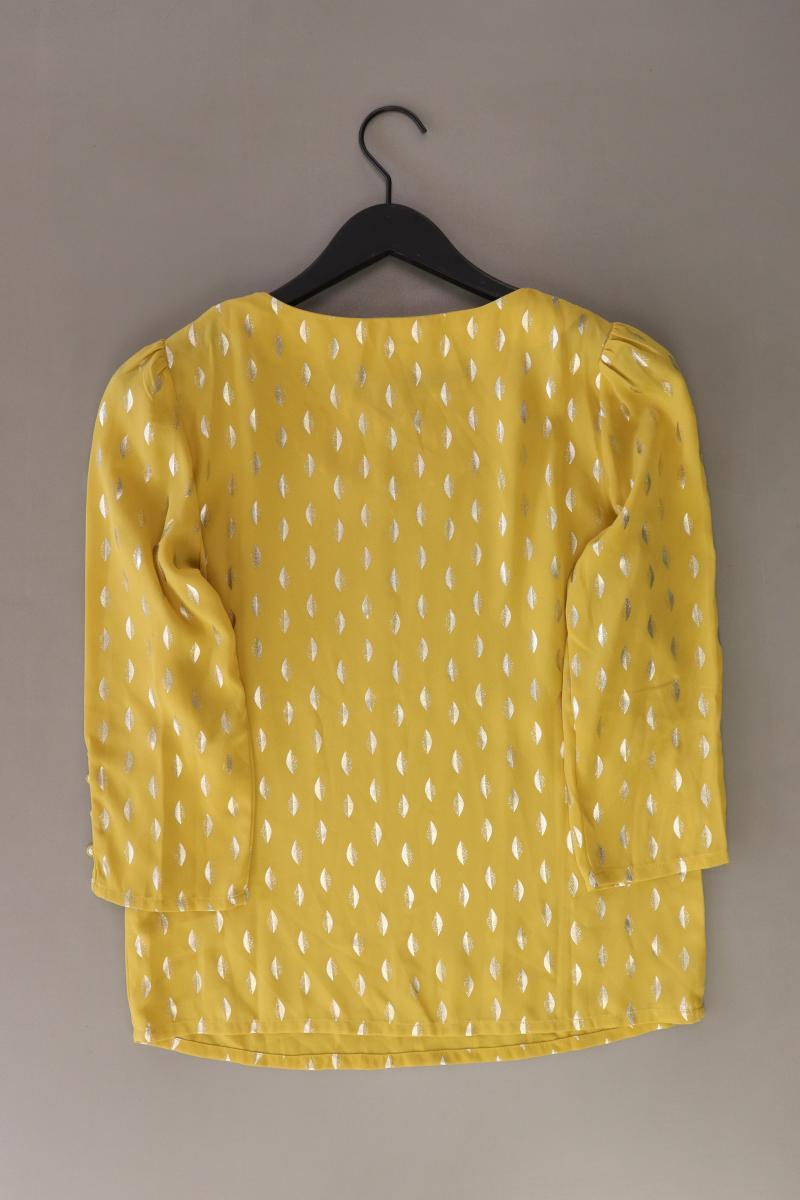 Sienna Chiffonbluse Gr. 34 3/4 Ärmel gelb aus Polyester