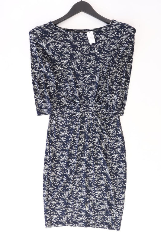 Warehouse Stretchkleid Gr. 34 3/4 Ärmel blau aus Viskose