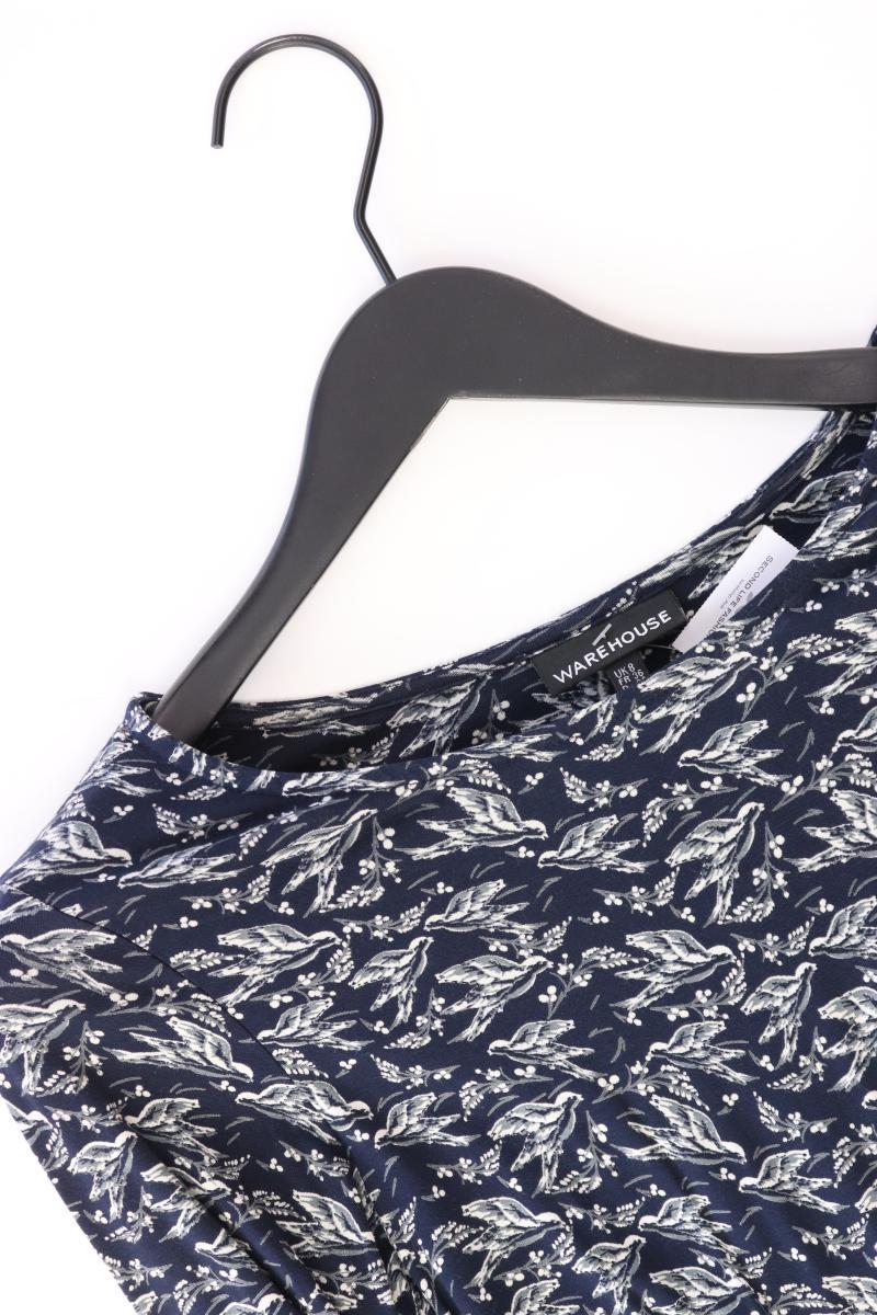Warehouse Stretchkleid Gr. 34 3/4 Ärmel blau aus Viskose
