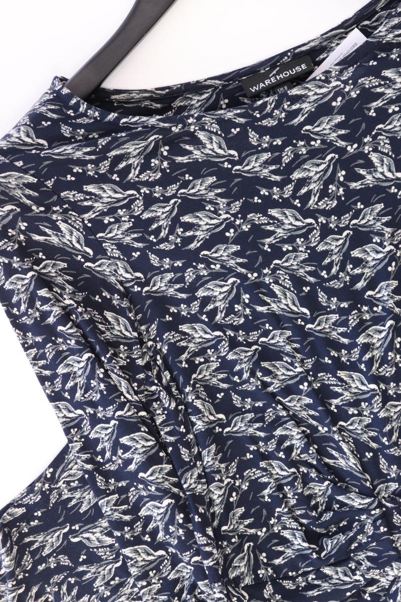Warehouse Stretchkleid Gr. 34 3/4 Ärmel blau aus Viskose