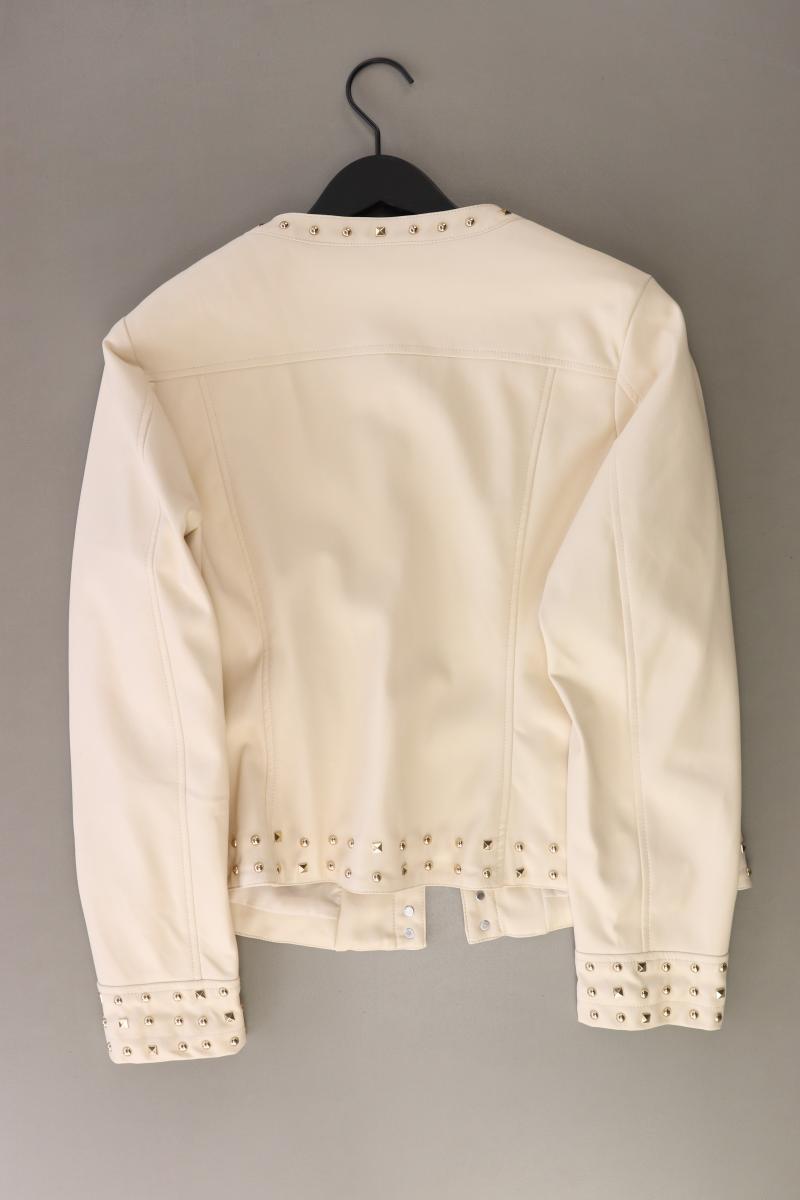 Pfeffinger Kunstlederjacke Gr. 44 mit Nieten creme