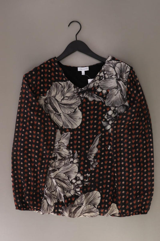 Gina Laura Langarmbluse Gr. L schwarz aus Polyester