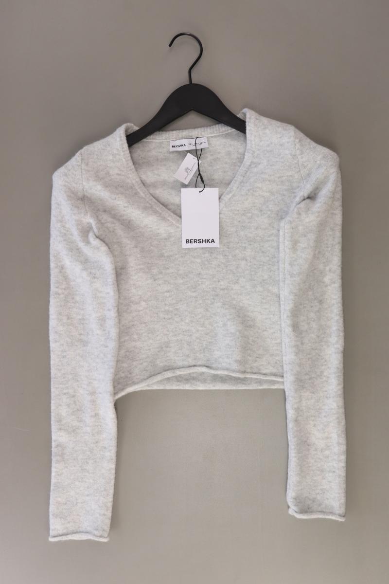 Bershka Langarmpullover Gr. S neu mit Etikett grau aus Polyester