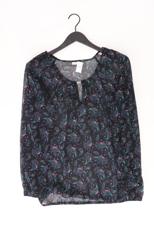 Esprit Langarmbluse Gr. 38 mit Paisleymuster schwarz aus Polyester