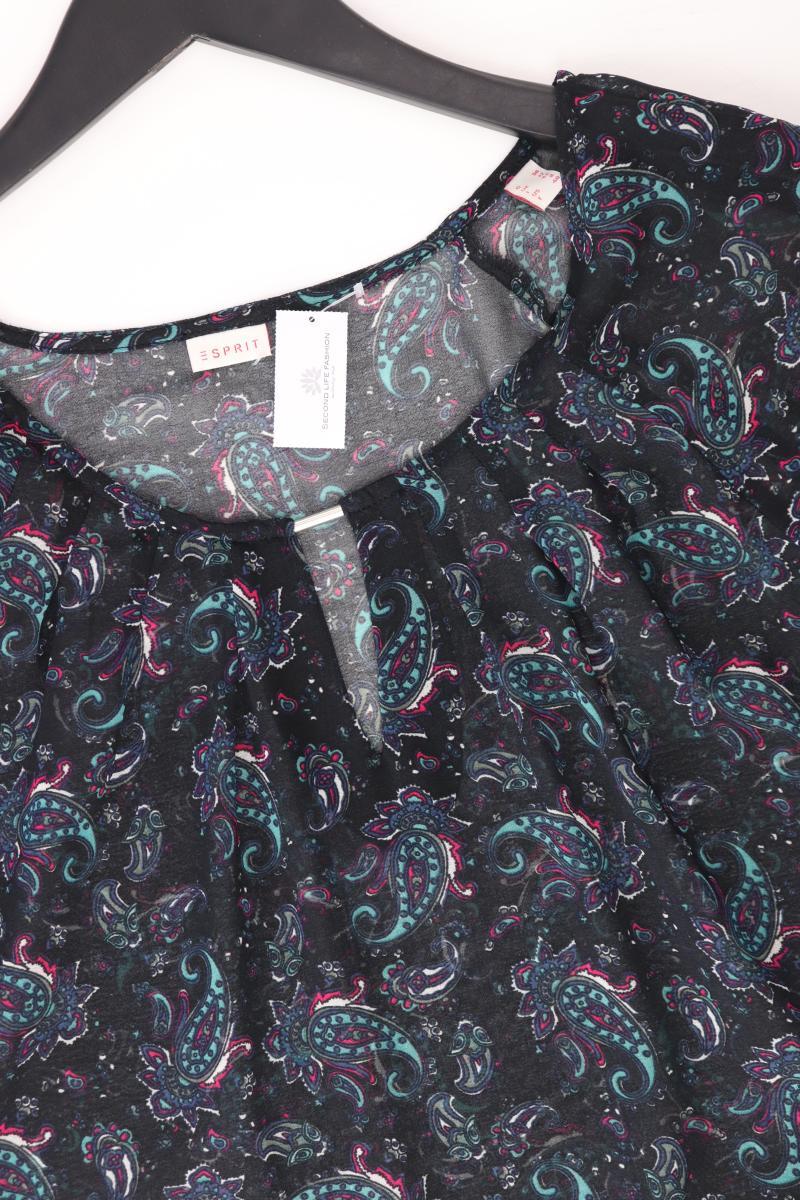 Esprit Langarmbluse Gr. 38 mit Paisleymuster schwarz aus Polyester