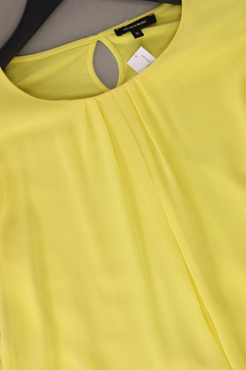 More&More Regular Bluse Gr. 36 3/4 Ärmel gelb aus Polyester