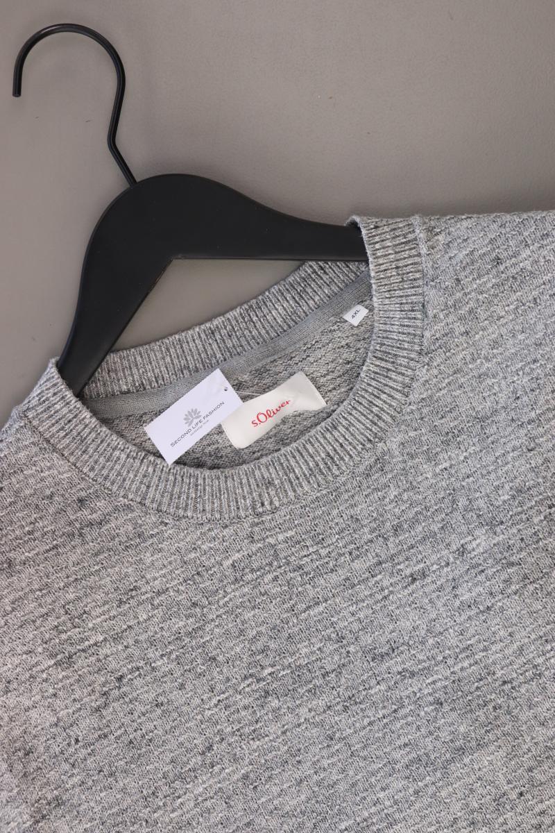 s.Oliver Pullover Gr. 4XL für Herren Gr. XXXL grau aus Baumwolle