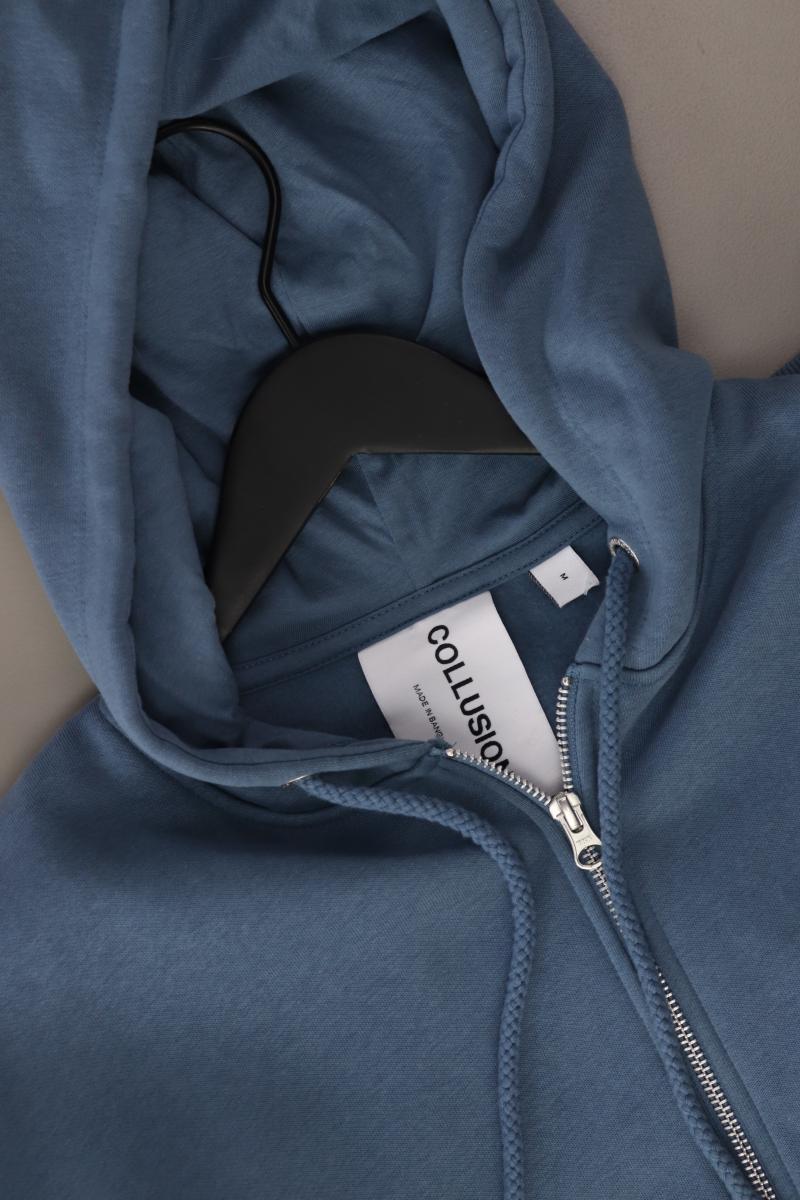 COLLUSION Sweatjacke für Herren Gr. M Langarm blau aus Baumwolle