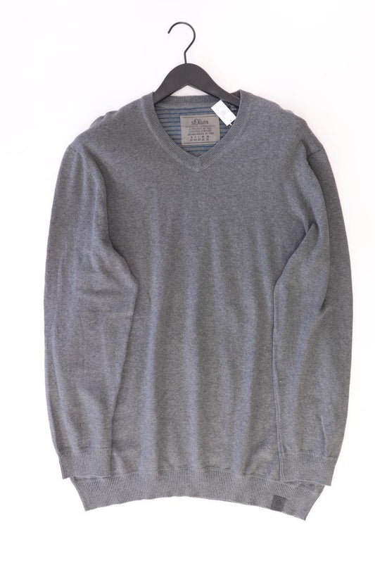 s.Oliver Feinstrickpullover für Herren Gr. XXL grau aus Baumwolle