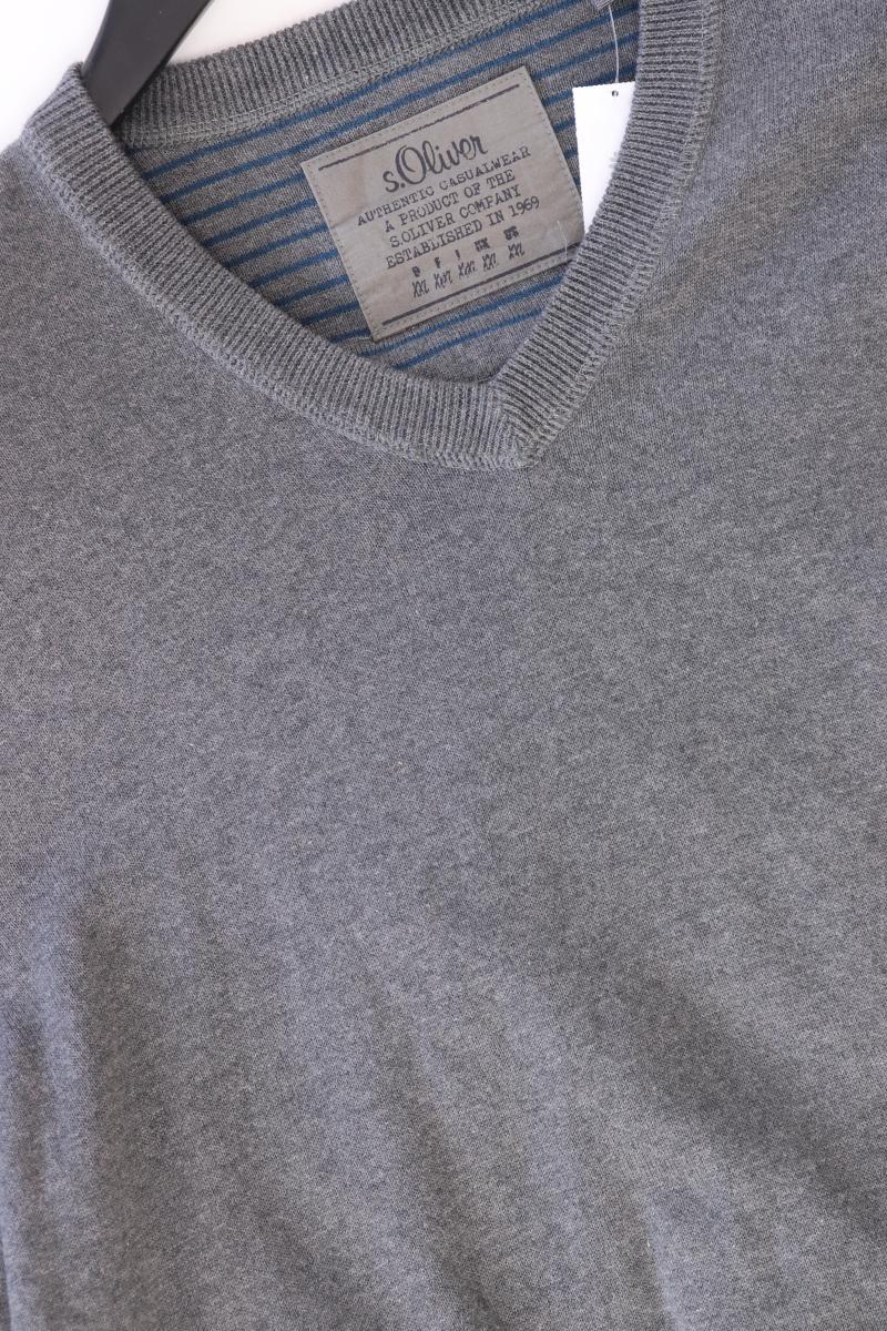 s.Oliver Feinstrickpullover für Herren Gr. XXL grau aus Baumwolle