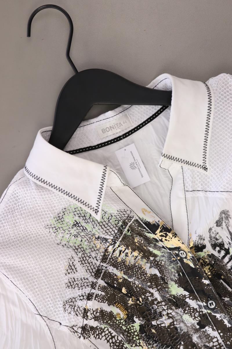 Bonita Regular Bluse Gr. 44 3/4 Ärmel weiß aus Baumwolle