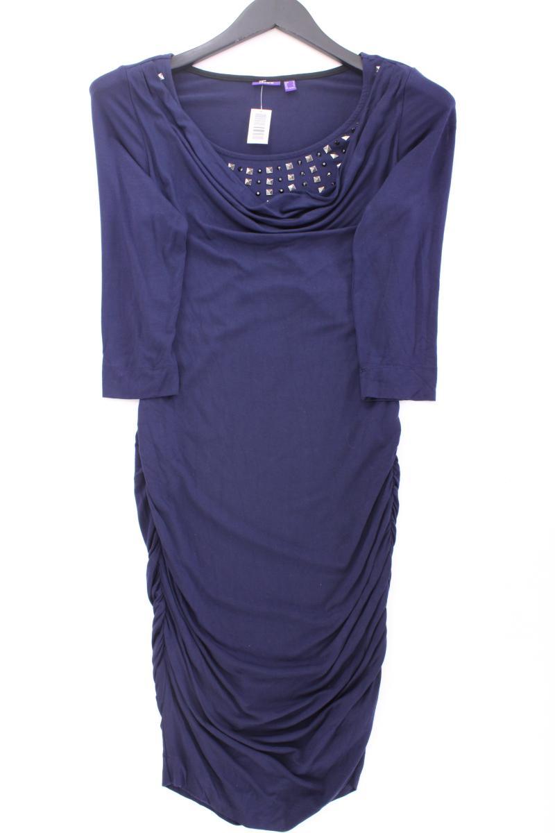Mexx Schlauchkleid Gr. S 3/4 Ärmel mit Nieten blau aus Viskose