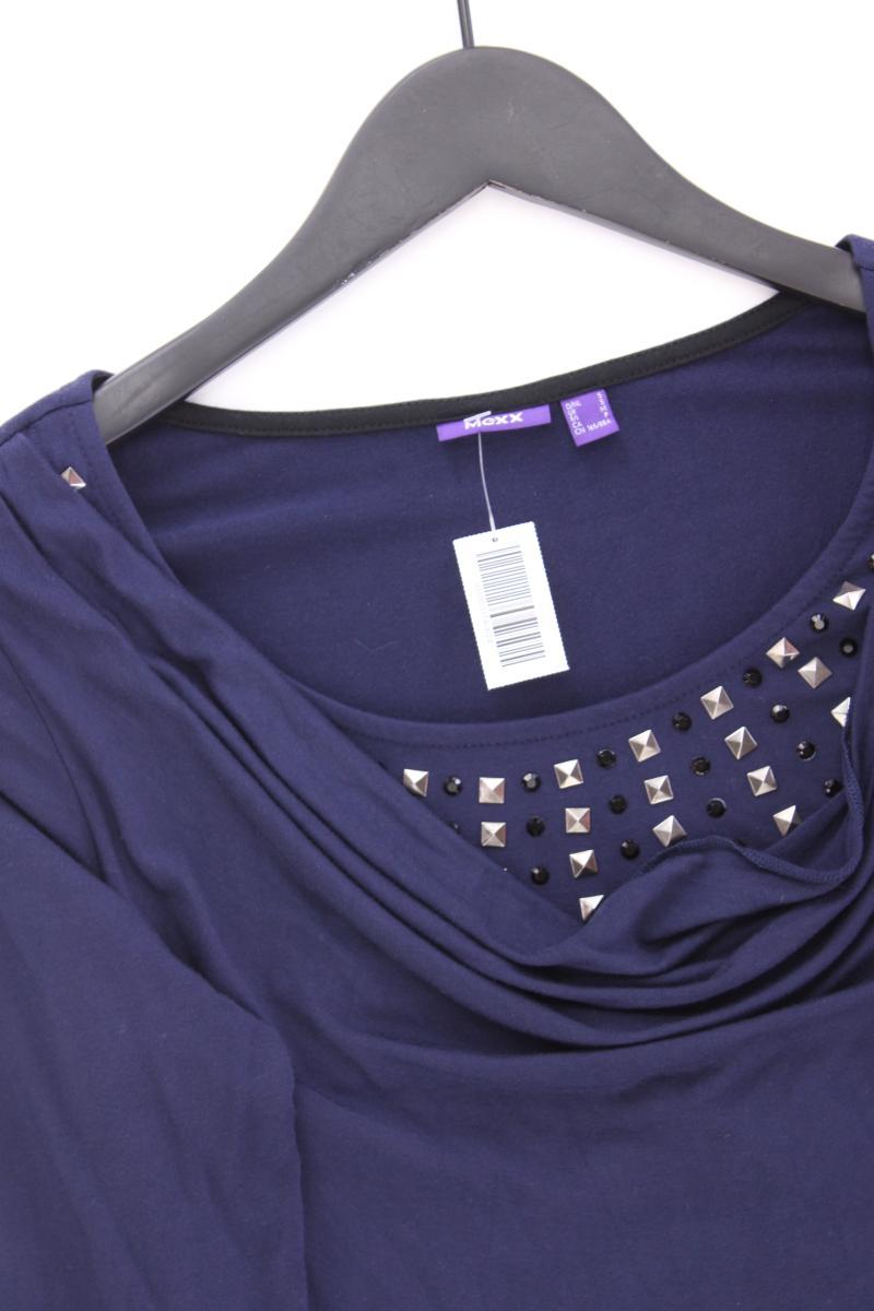 Mexx Schlauchkleid Gr. S 3/4 Ärmel mit Nieten blau aus Viskose