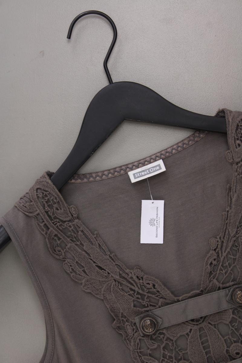 Street One Minikleid Gr. 40 Träger braun aus Baumwolle