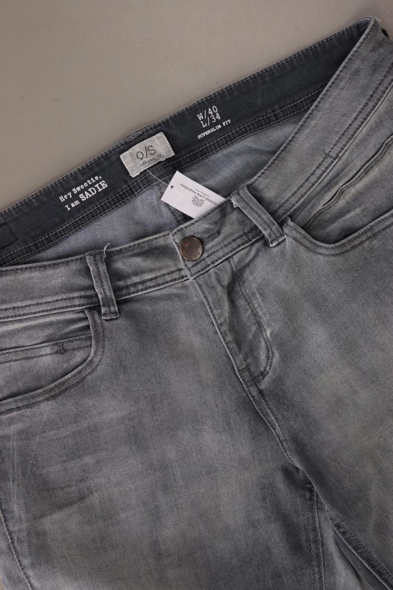 QS by s.Oliver Straight Jeans Gr. 40/L34 grau aus Baumwolle
