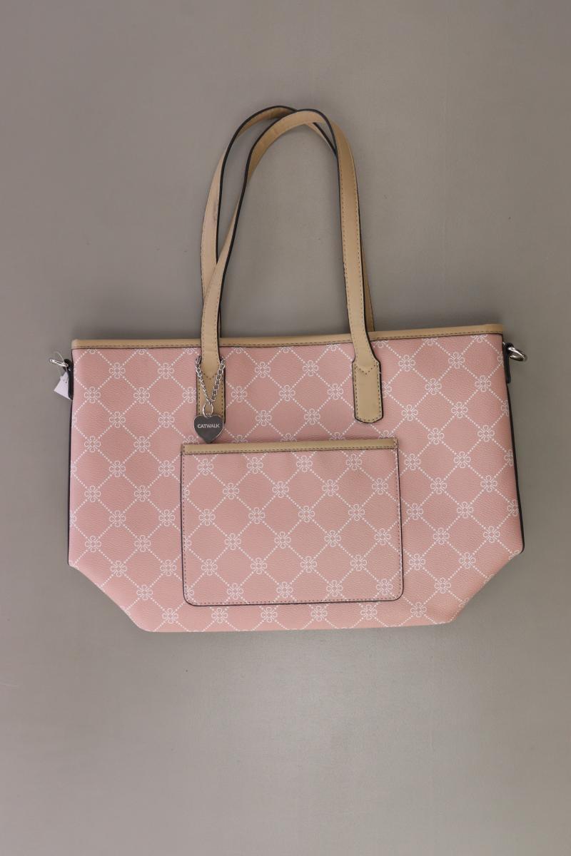 Catwalk Schultertasche rosa aus Kunstleder