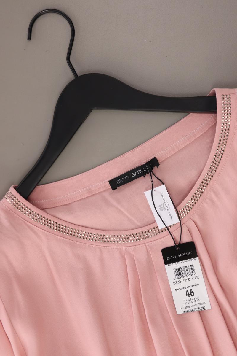 Betty Barclay Regular Bluse Gr. 46 neu mit Etikett 3/4 Ärmel rosa aus Viskose