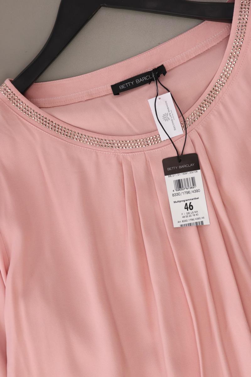 Betty Barclay Regular Bluse Gr. 46 neu mit Etikett 3/4 Ärmel rosa aus Viskose