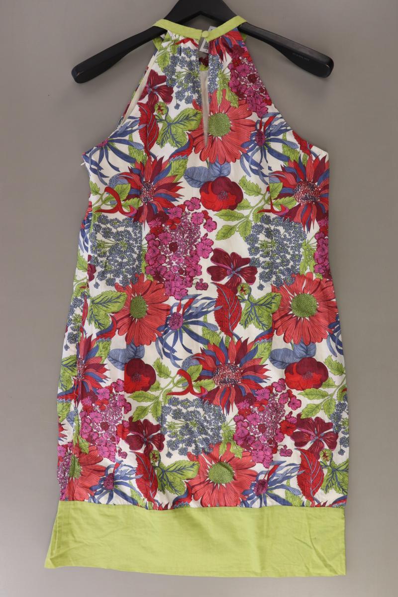 Lavand Midikleid Gr. XL mit Blumenmuster Ärmellos mehrfarbig aus Baumwolle