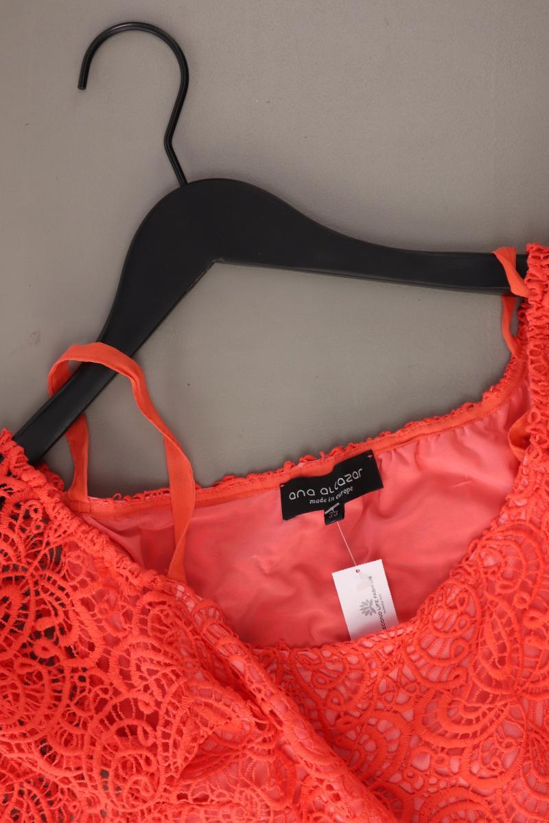 Ana Alcazar Spitzenkleid Gr. 38 Kurzarm rot aus Polyester