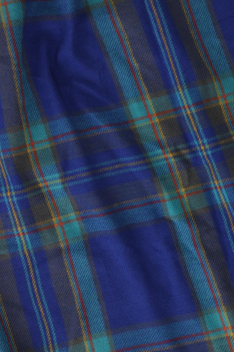 Tuch kariert blau aus Viskose