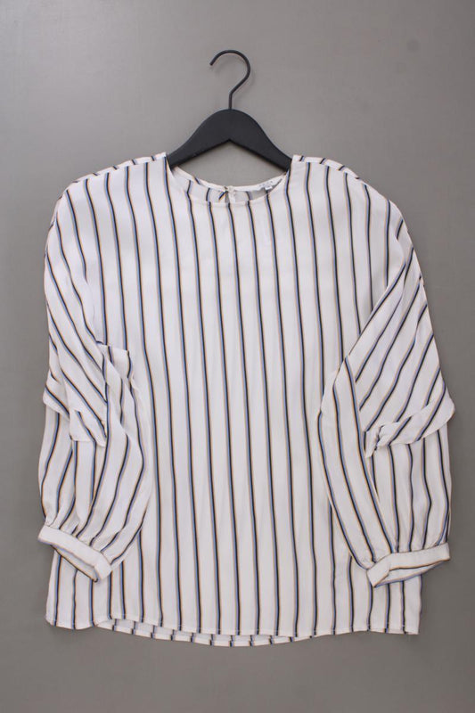 YAYA Classic Bluse Gr. 38 gestreift 3/4 Ärmel weiß aus Viskose