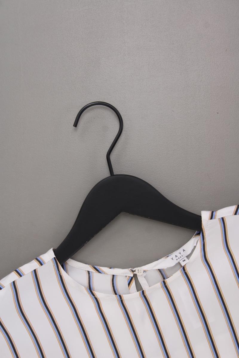 YAYA Classic Bluse Gr. 38 gestreift 3/4 Ärmel weiß aus Viskose