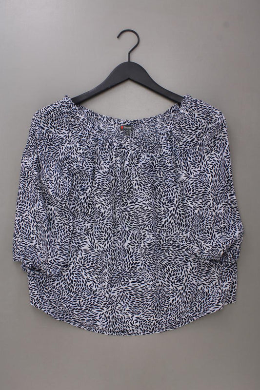 Street One Classic Bluse Gr. 36 3/4 Ärmel mit Carmen-Ausschnitt blau aus Viskose
