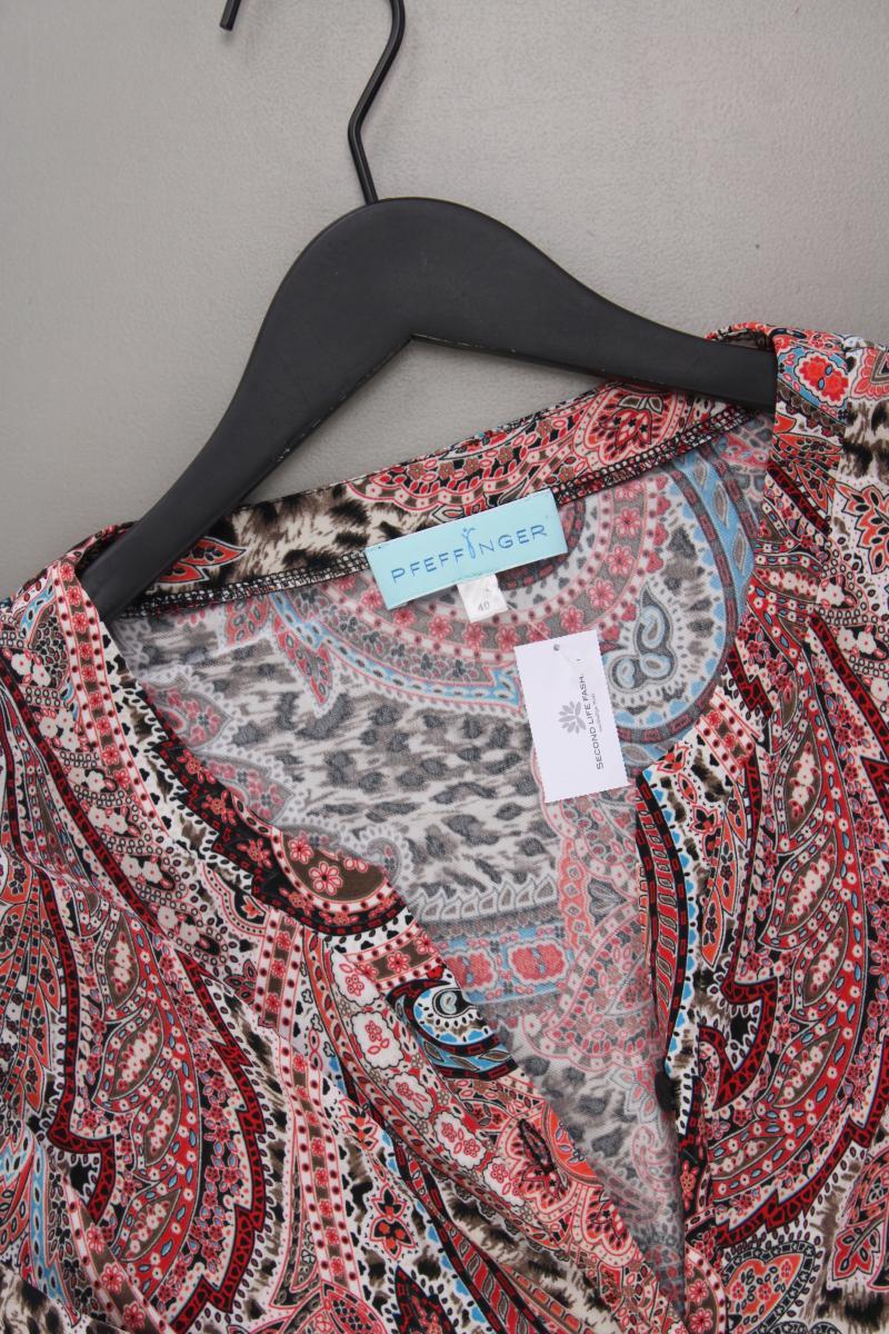 Pfeffinger Classic Bluse Gr. 40 mit Paisleymuster neuwertig 3/4 Ärmel mehrfarbig