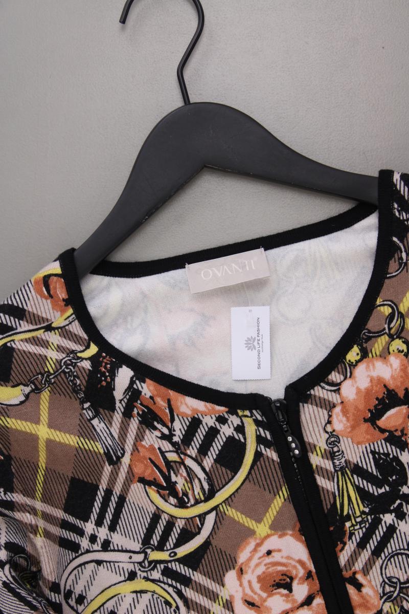 Ovanti Strickjacke Gr. 42 neuwertig Langarm mehrfarbig aus Viskose