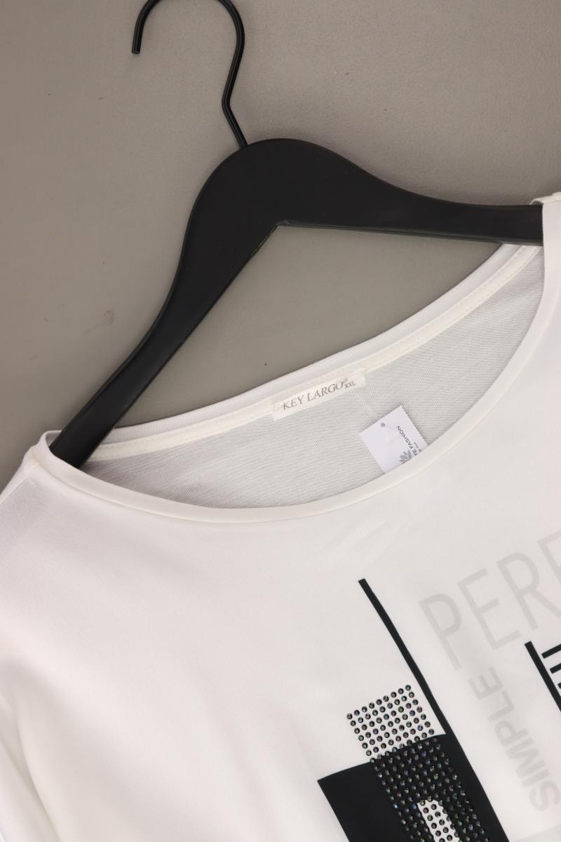 Key Largo Printshirt Gr. XXL 3/4 Ärmel weiß aus Viskose